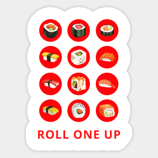 Roll one up sushi Sticker